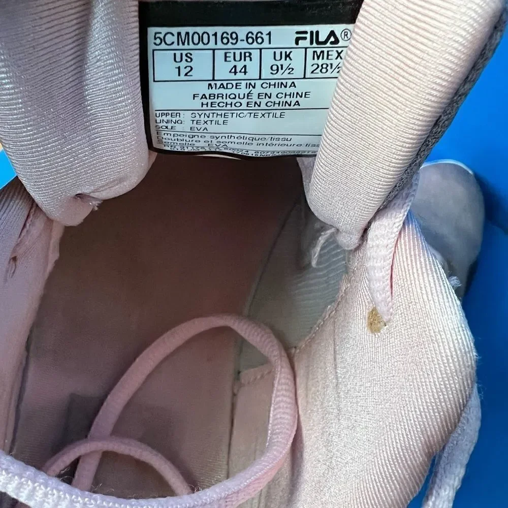Women's Fila Athletic Shoes - Size 12 - Gray with Bright Pink Trim